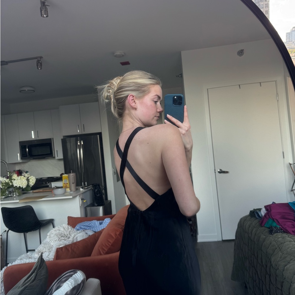 La Lune Plunged Cross Back Maxi Dress - Picture 6 of 11